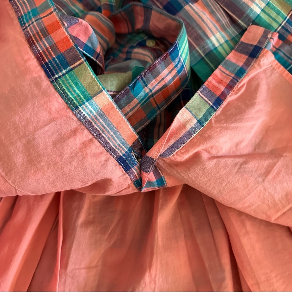Talbots Pink & Blue Madras Plaid Sleeveless Dress - Picture 13 of 16